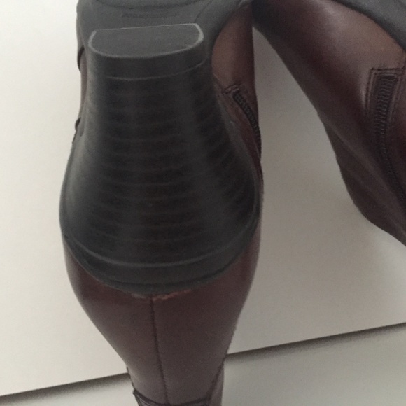 Earth Spirit Leather Heeled Boots Brown Only 11 - Picture 7 of 16